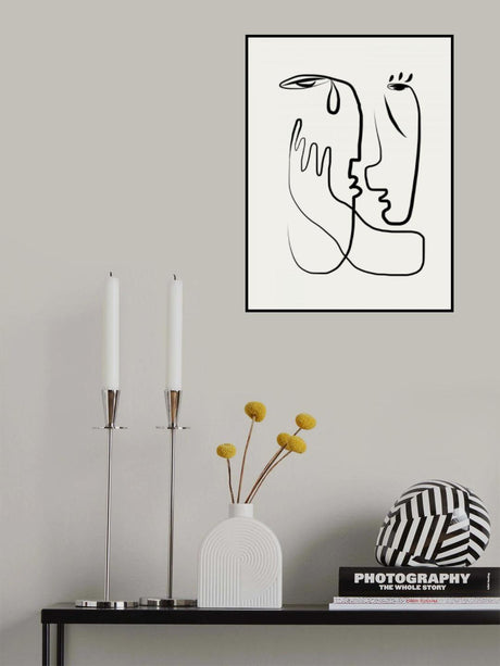 Don't Cry Line Art Poster och Canvastavla
