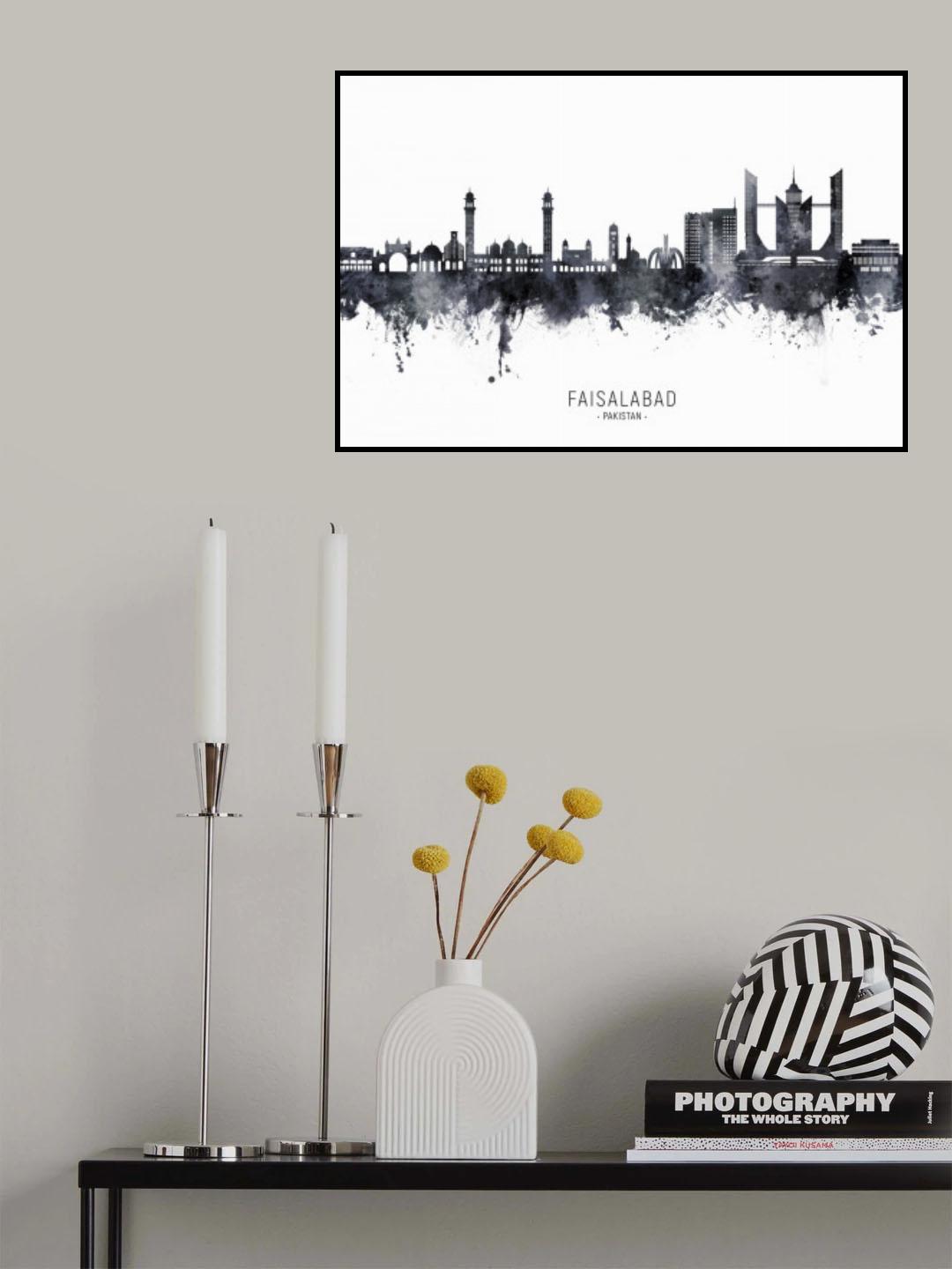 Faisalabad Pakistan Skyline Poster och Canvastavla
