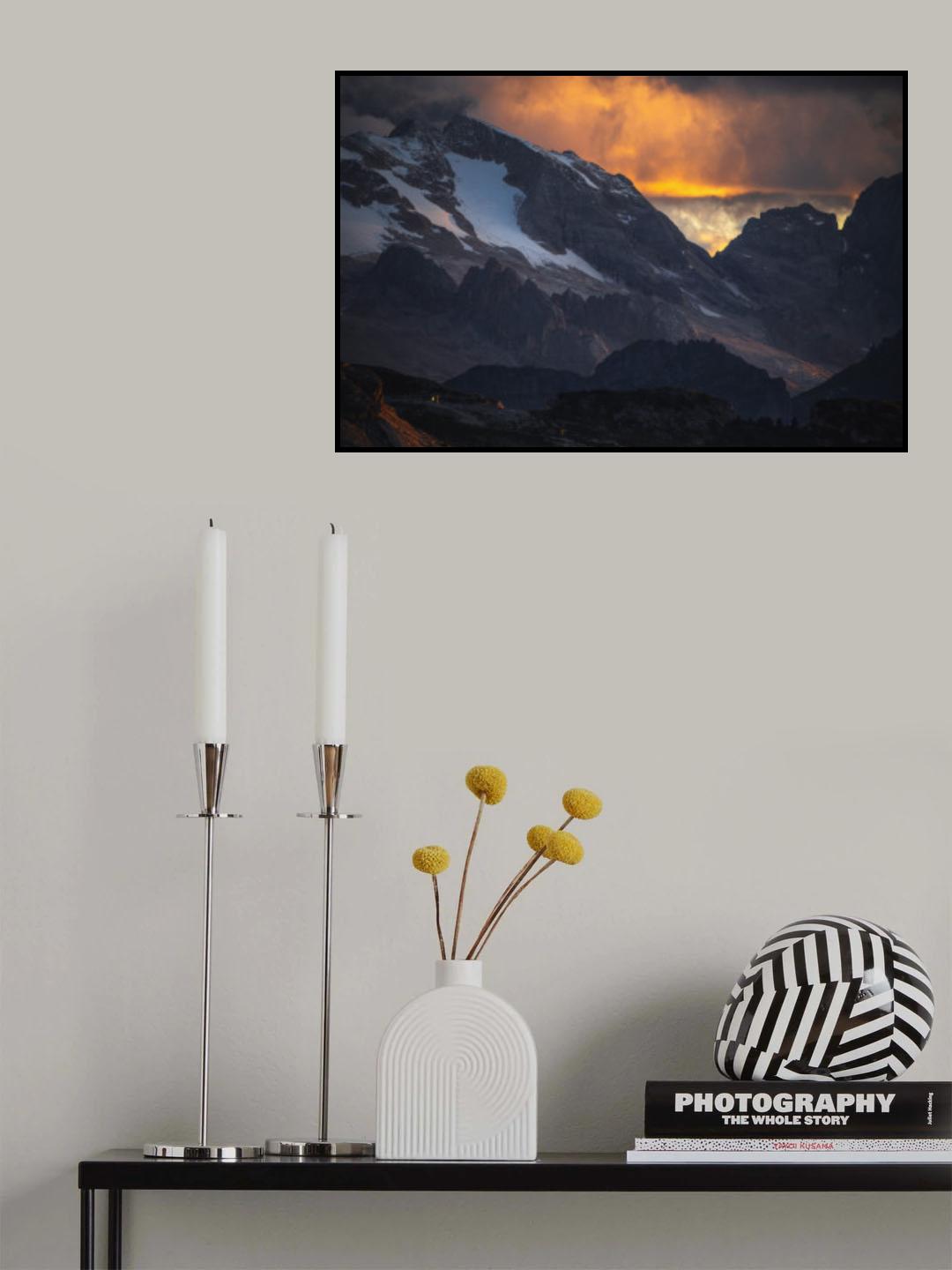 Glacier on Fire Poster och Canvastavla