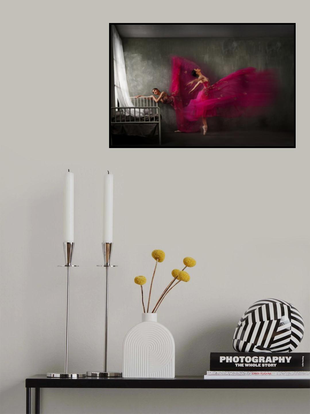 Duo red gown ballerinas Poster och Canvastavla