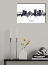 Asheville North Carolina Skyline Poster och Canvastavla