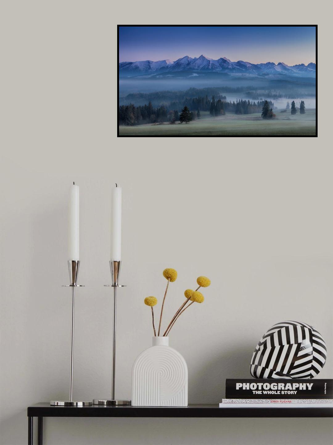 When silence is sneaking below the mountains Poster och Canvastavla