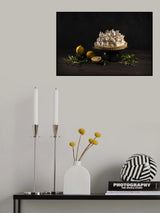 Is there too much meringue on the lemon cake? Poster och Canvastavla