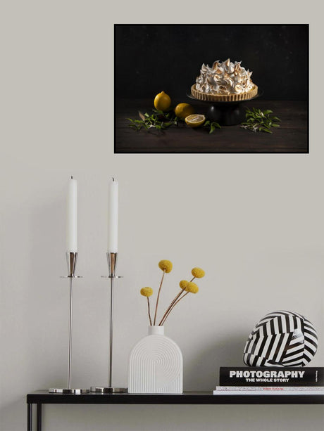 Is there too much meringue on the lemon cake? Poster och Canvastavla