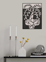 Rustic Pot Plant On the Table Poster och Canvastavla