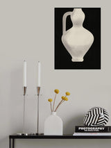 Vintage White Vase Poster och Canvastavla