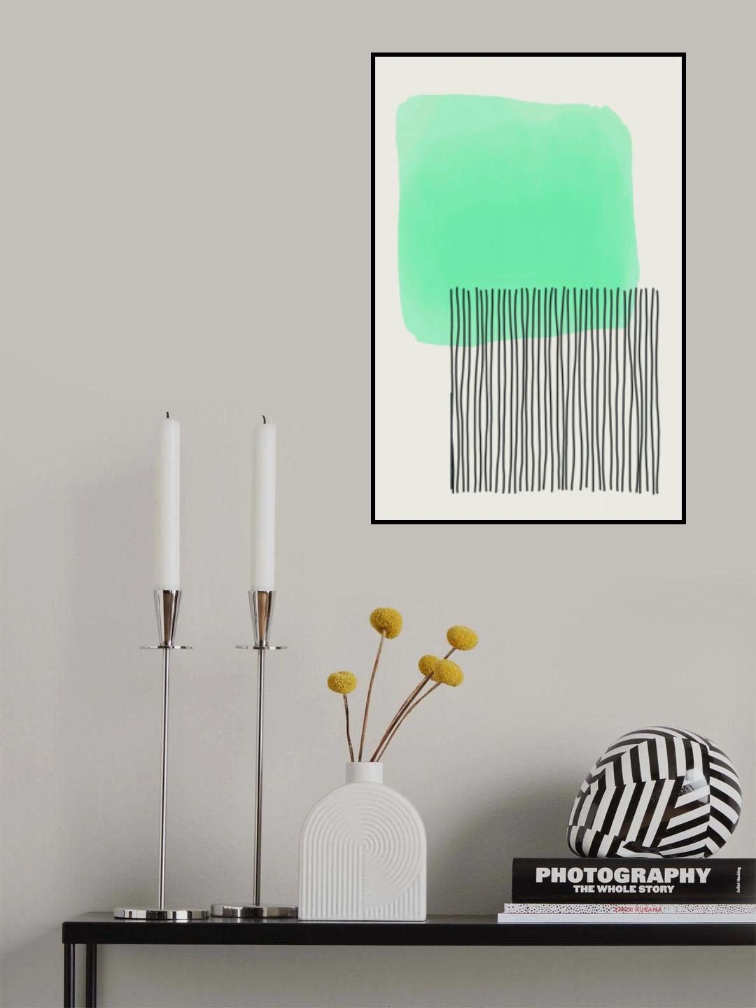 Light Green Abstract #4 Poster och Canvastavla