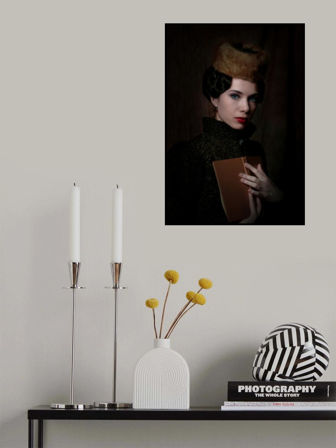 Girl with a book Poster och Canvastavla