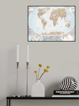 Classic world map in watercolor, Therese Poster och Canvastavla