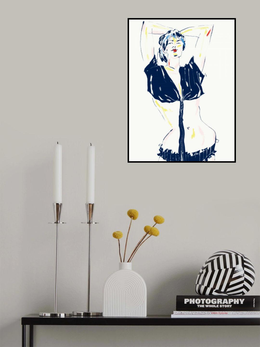 Portrait Of A Model White Poster och Canvastavla