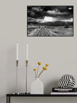 Tracks &amp; Thunderstorm - Ronan, MT Poster och Canvastavla