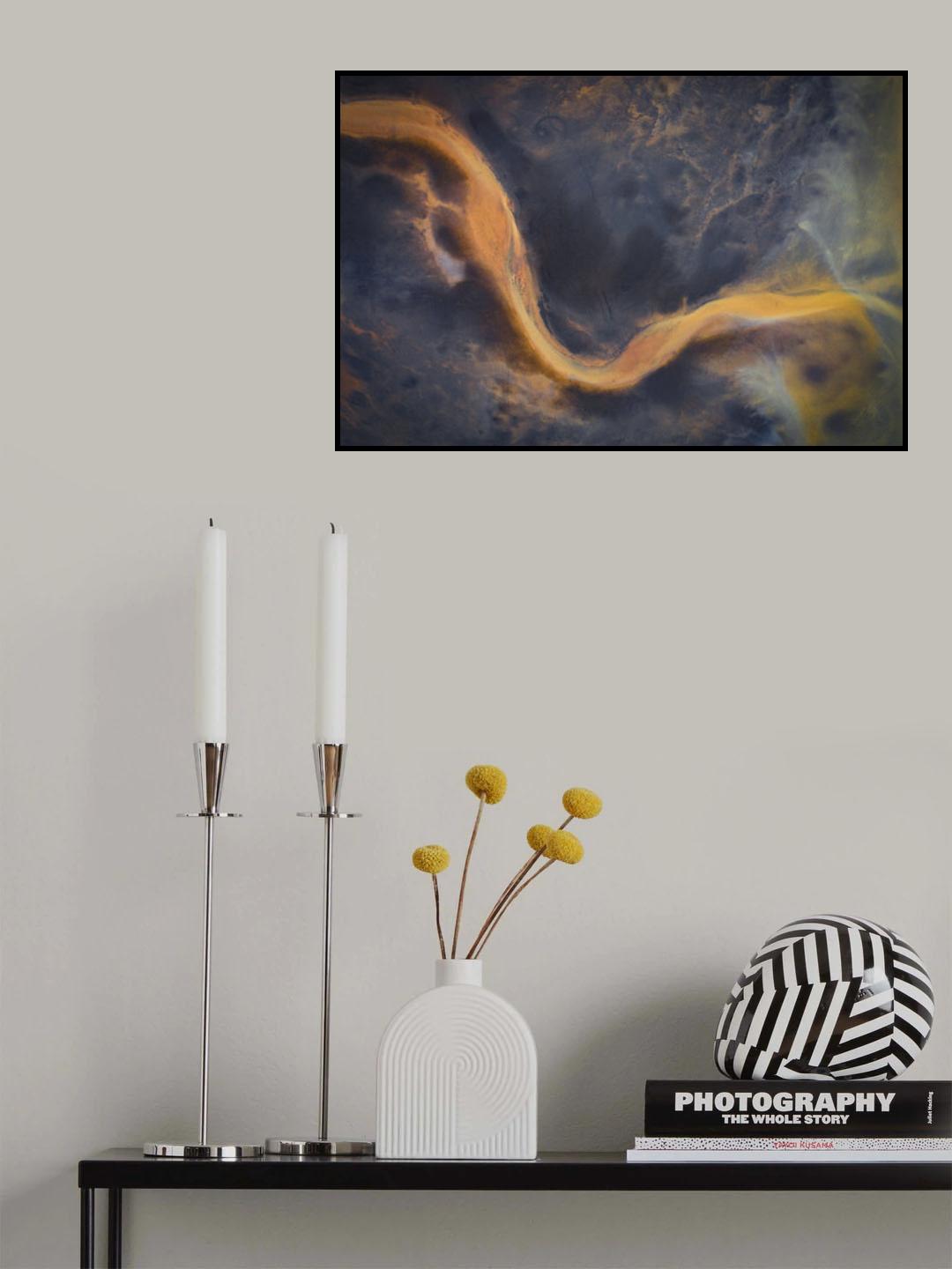 River Flowing to Ocean Poster och Canvastavla