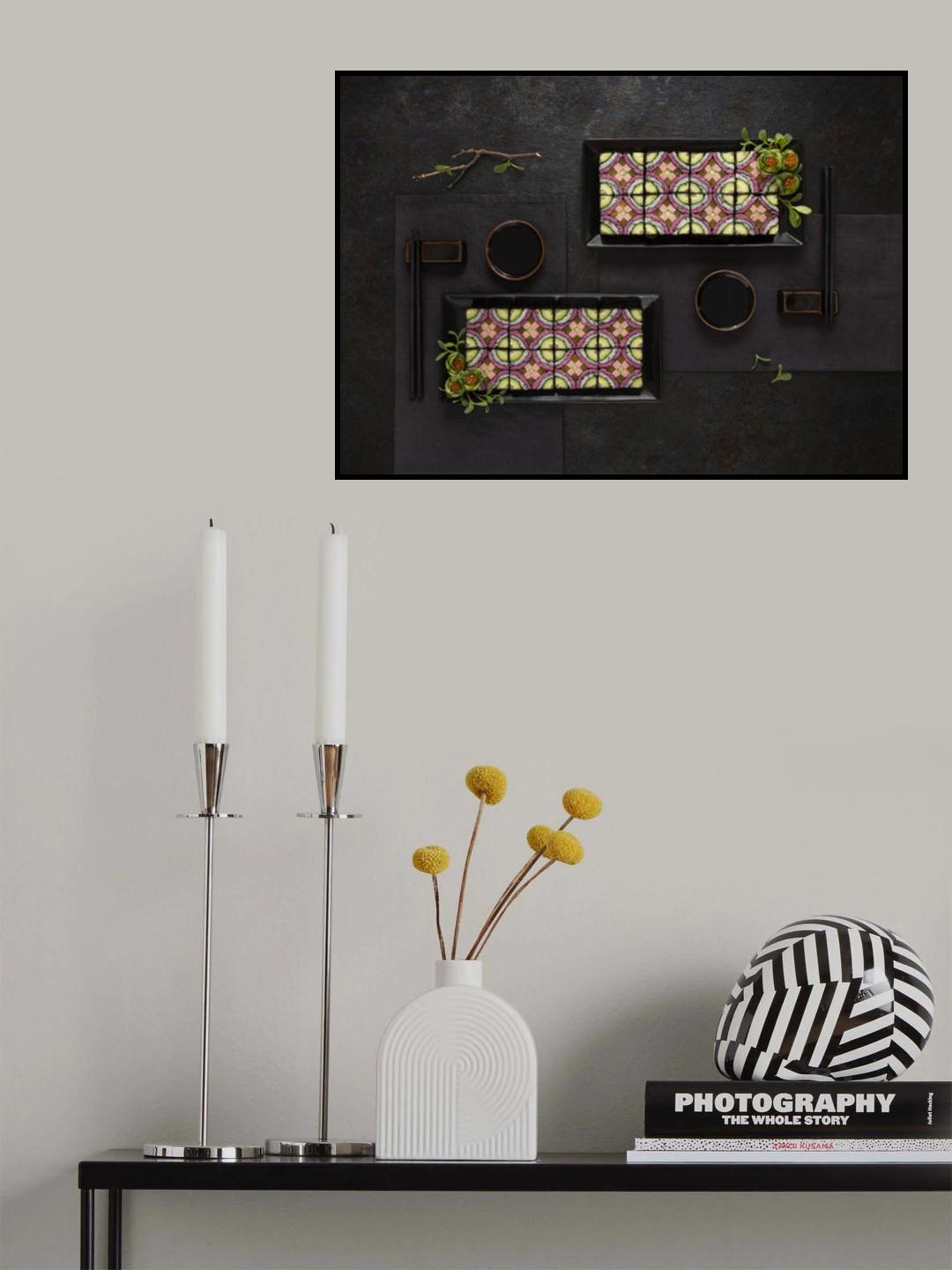Stained Glass Window Kimbap (Korean Sushi) Poster och Canvastavla