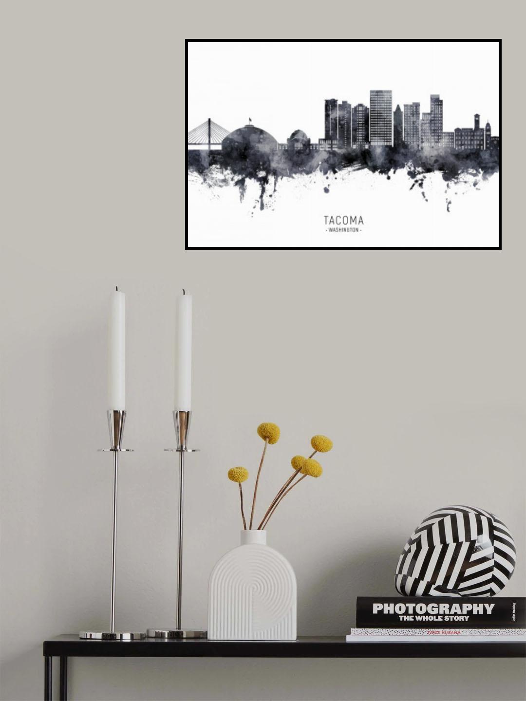 Tacoma Washington Skyline Poster och Canvastavla