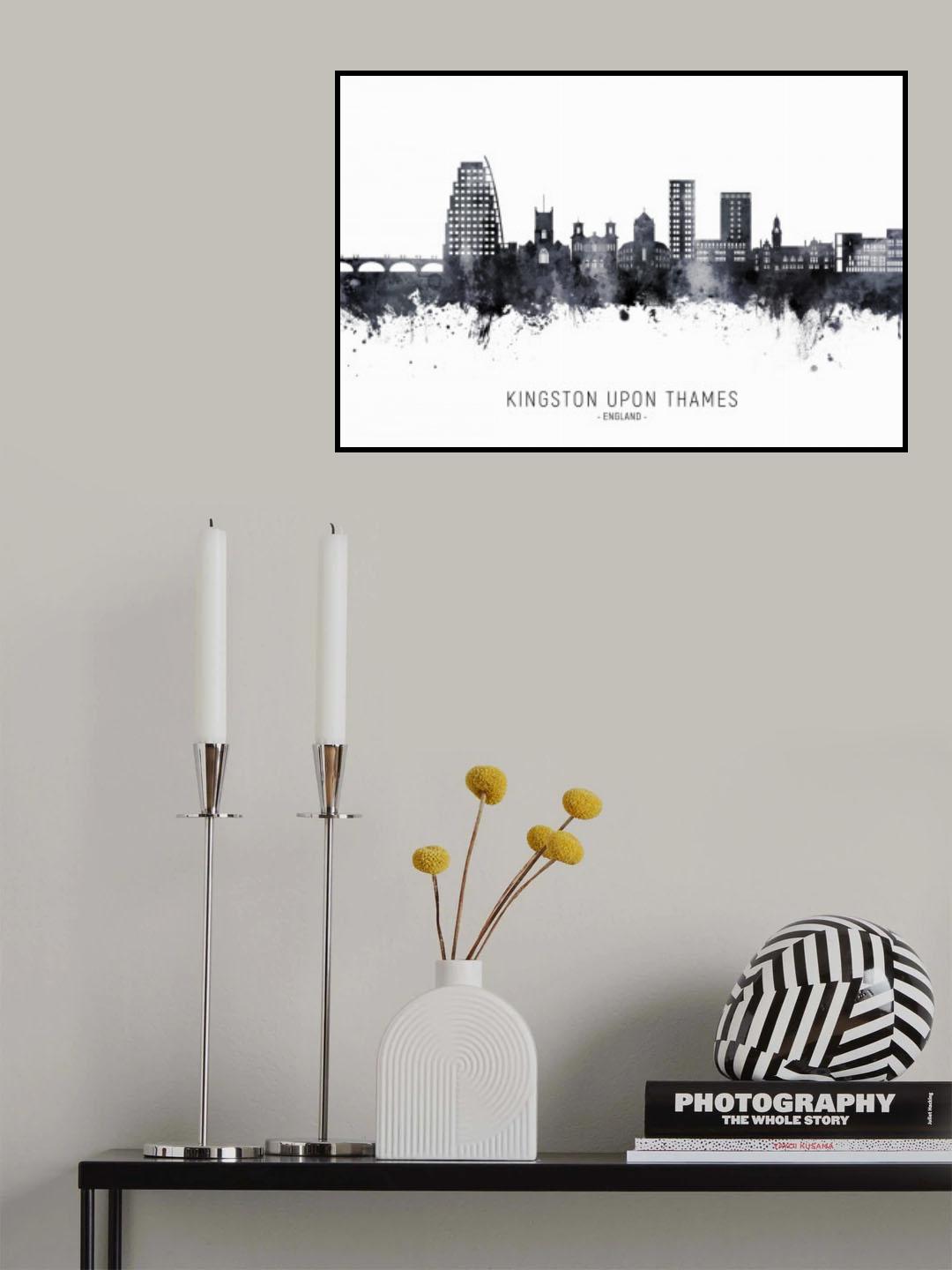 Kingston upon Thames England Skyline Poster och Canvastavla