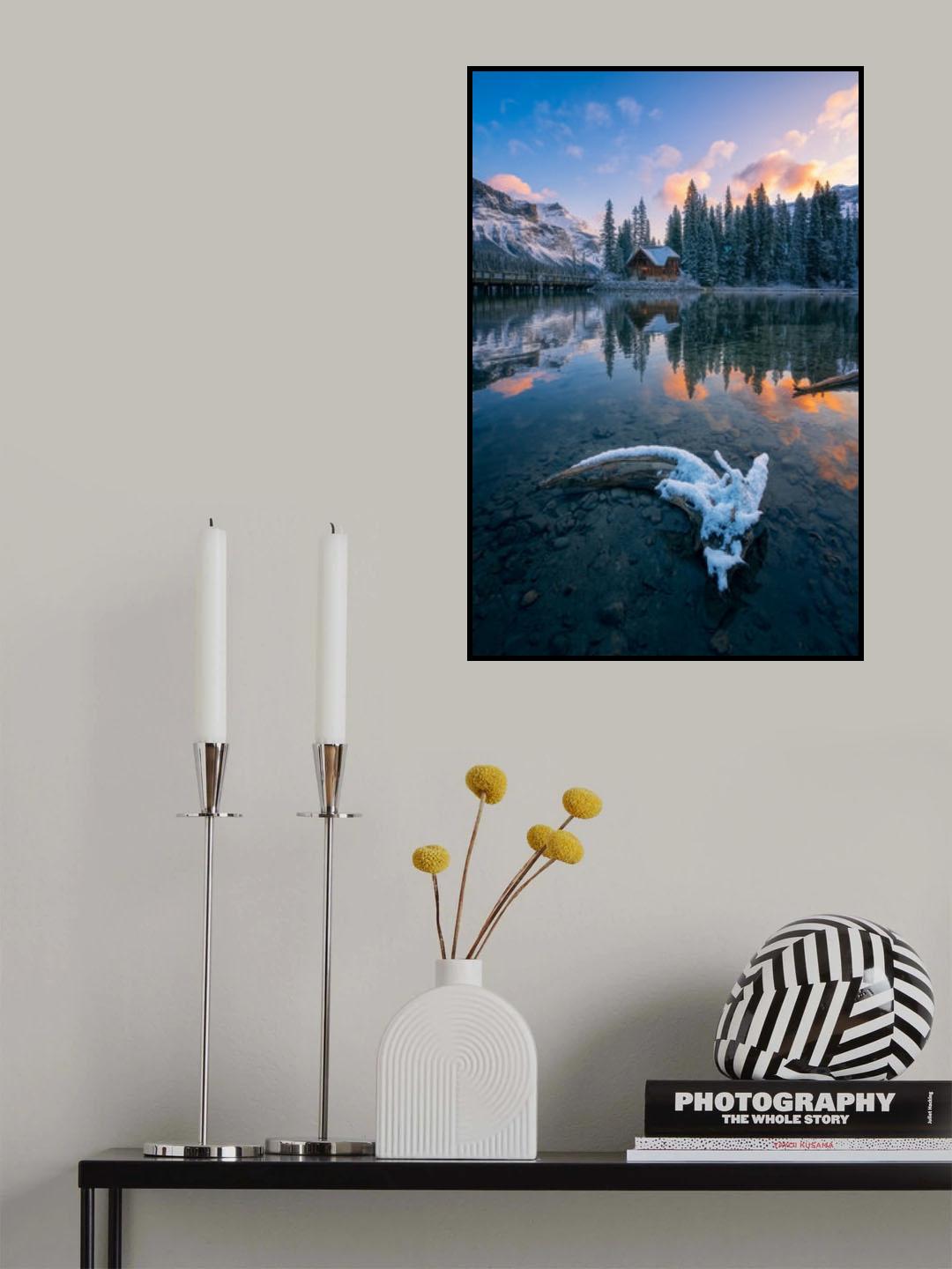 Lake Side Cabin Poster och Canvastavla
