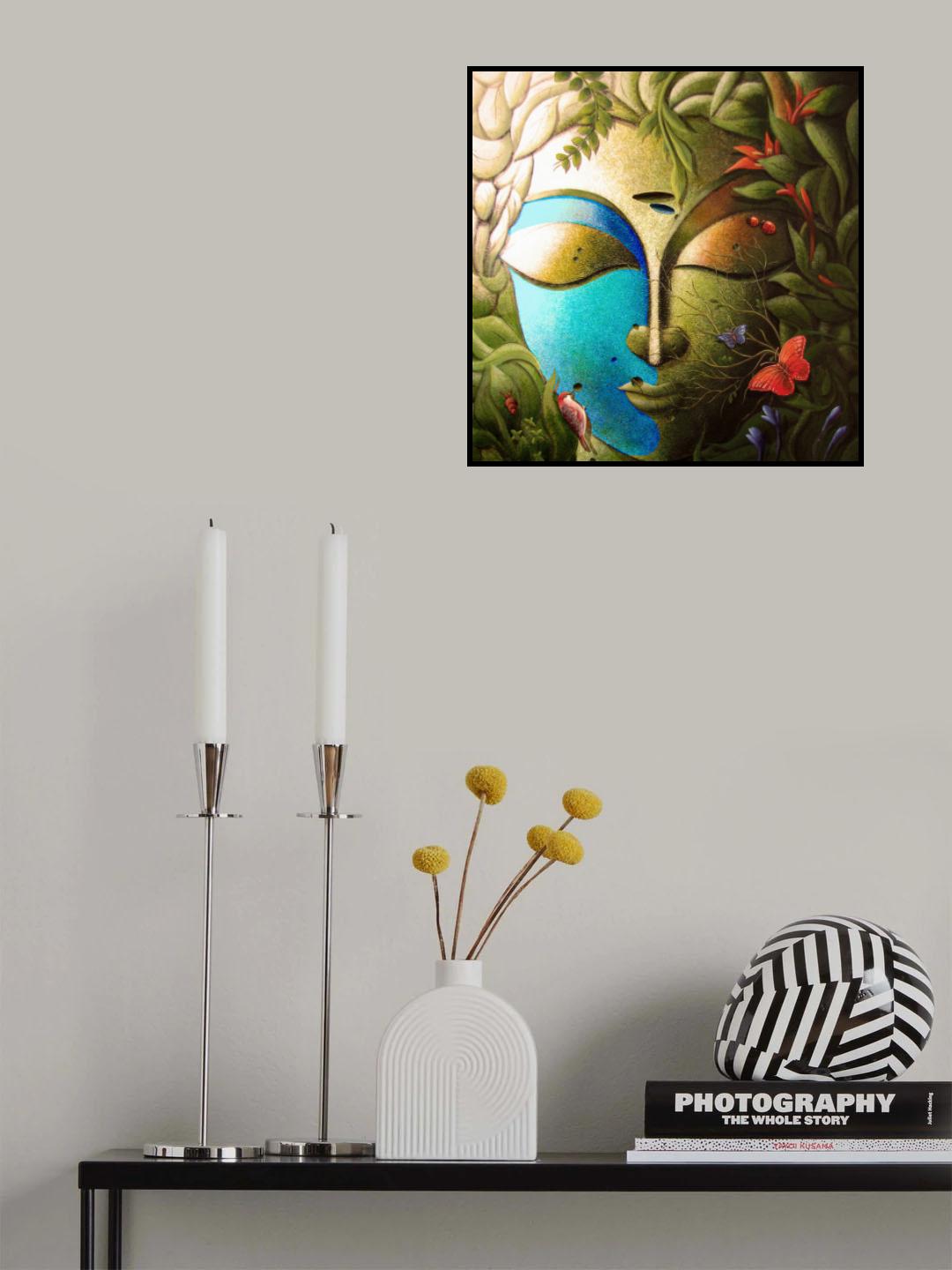 Green God (Buddha) Poster och Canvastavla