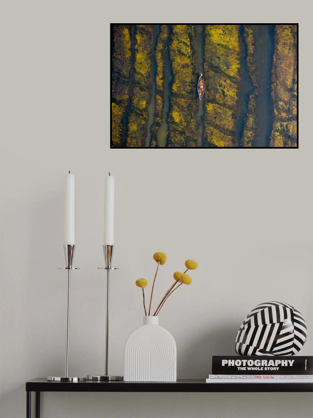 Green algae lake Poster och Canvastavla