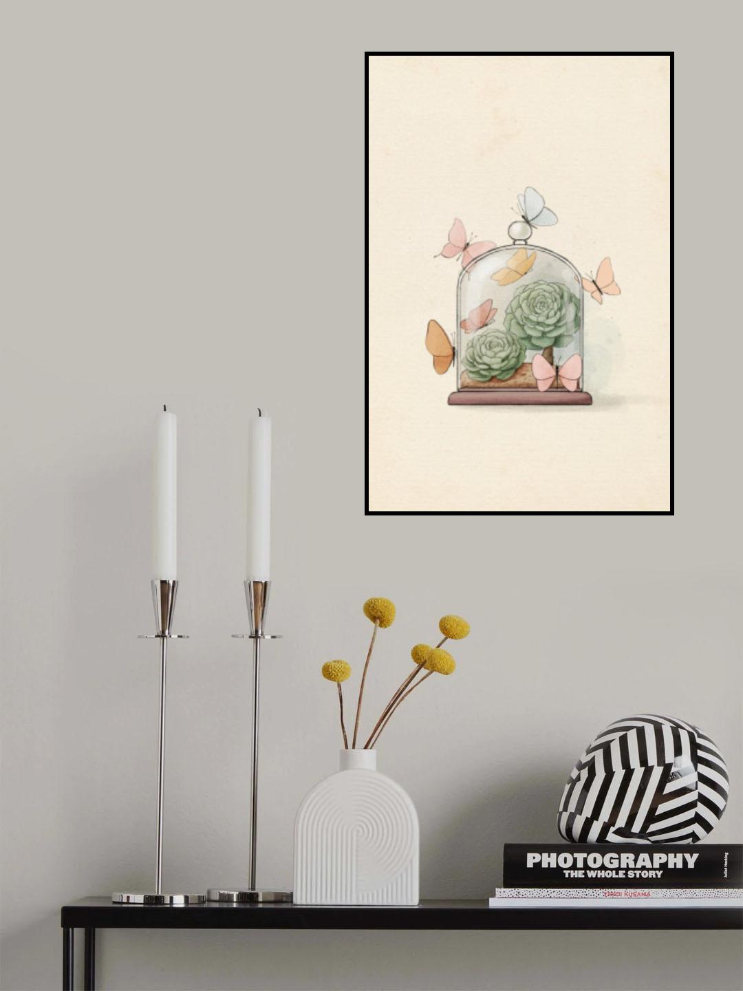 Succulent Fairy Plant Lock Poster och Canvastavla