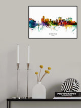 Winnipeg Canada Skyline Poster och Canvastavla