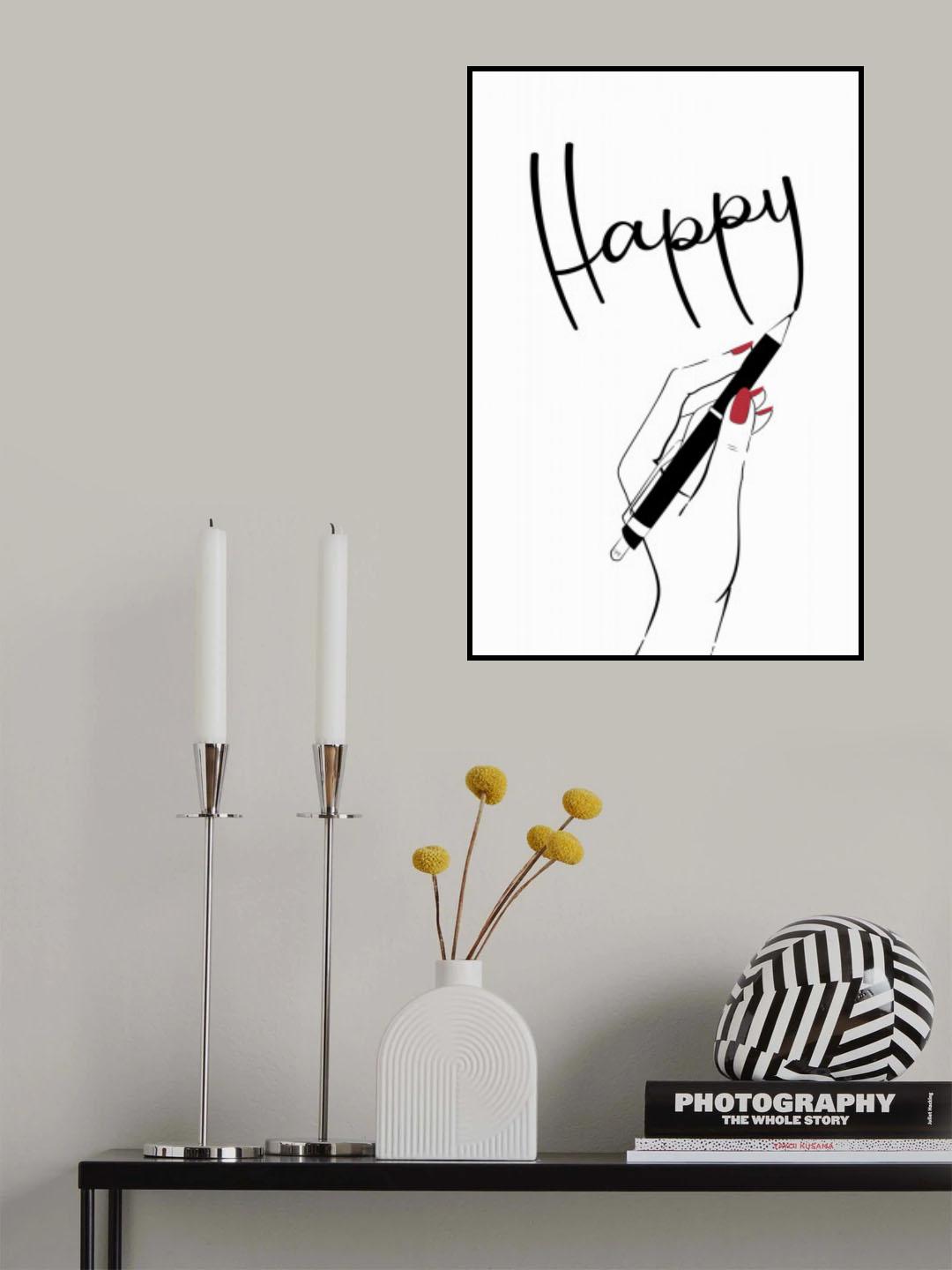 Happy Notes Poster och Canvastavla