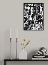 Typography Bw 001 Poster och Canvastavla