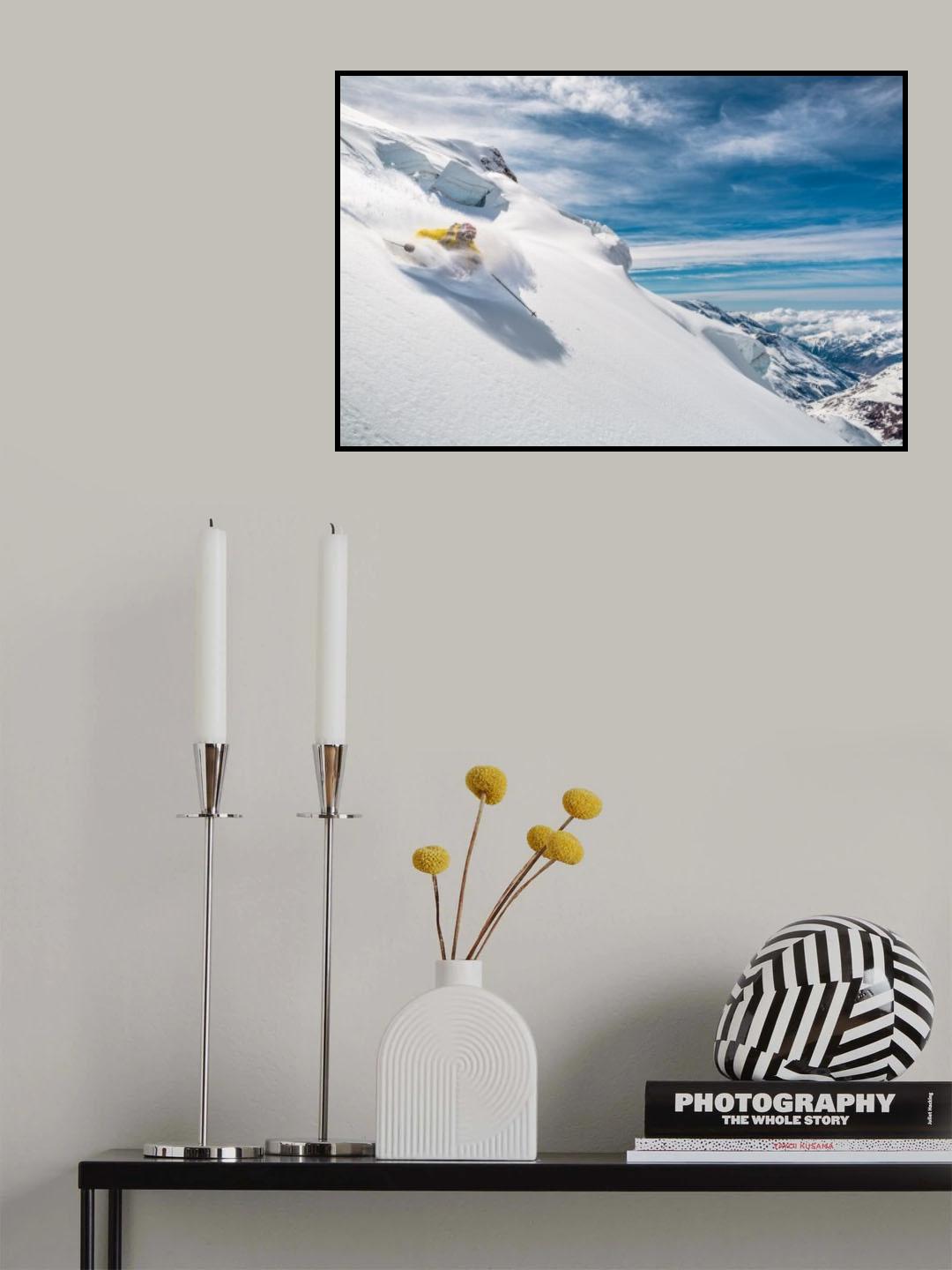 Powder on the north face with Adrien Coirier Poster och Canvastavla