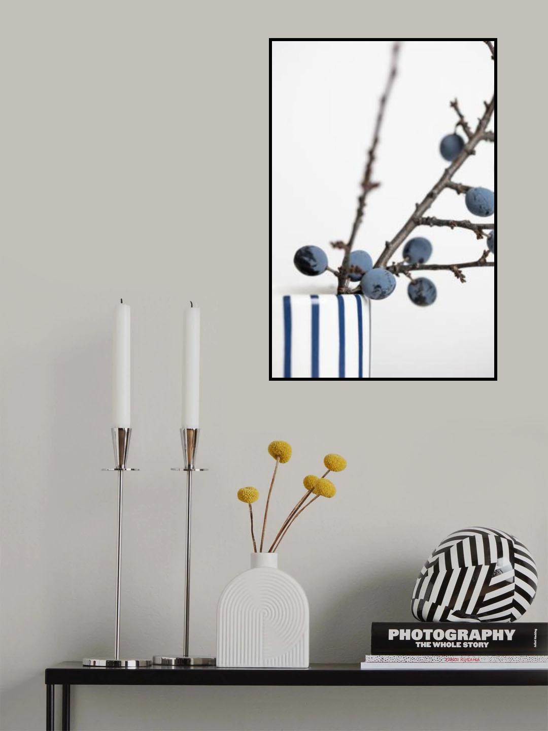 Berries Blue Poster och Canvastavla