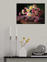 With a bouquet of garden roses Poster och Canvastavla