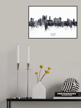Luton England Skyline Poster och Canvastavla