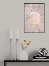 Pink Sun Rays Poster och Canvastavla