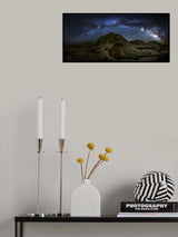 Milky Way over the Silent Mountains Poster och Canvastavla
