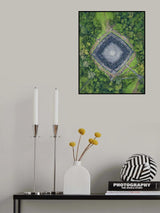 Bird Eye View of Borobudur Temple Poster och Canvastavla