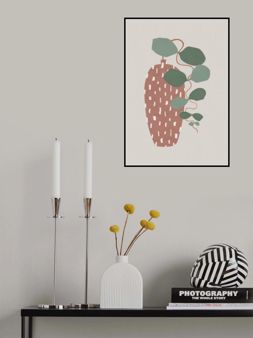 Terrazzo & Leaves Poster och Canvastavla