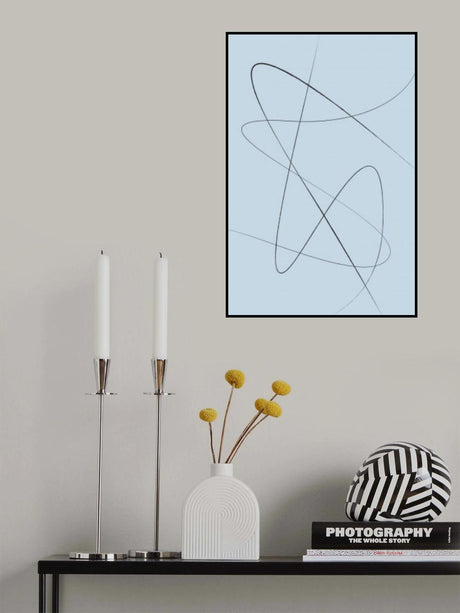 Blue Abstract No2 Poster och Canvastavla