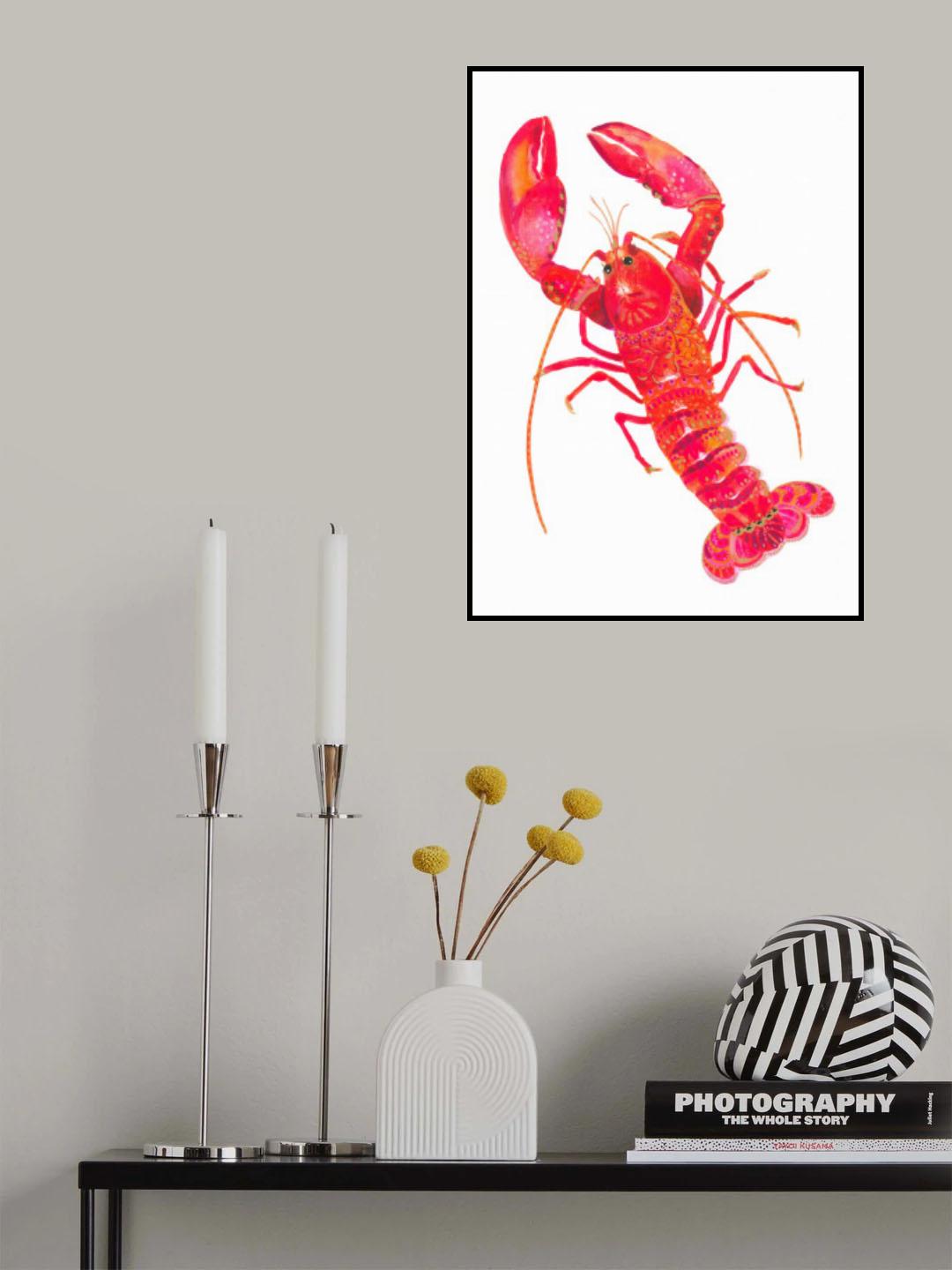 Patterned Lobster Poster och Canvastavla
