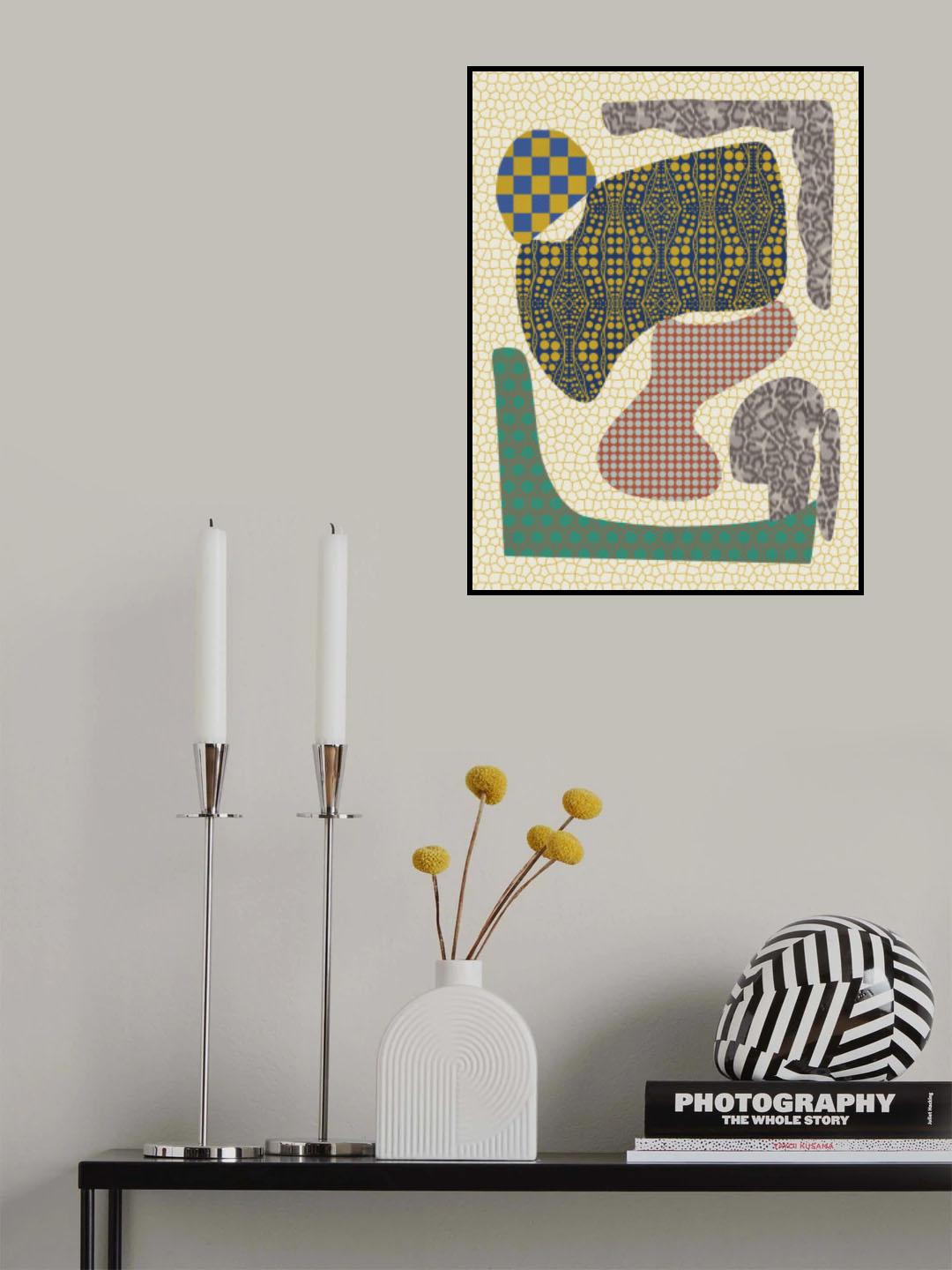 Patterned Organic Shapes Poster och Canvastavla