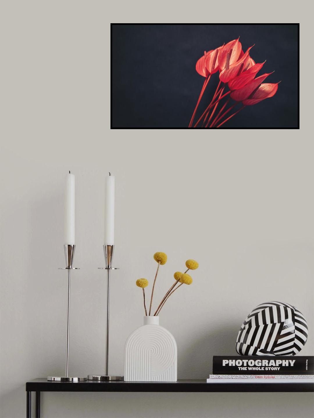 red flowers Poster och Canvastavla
