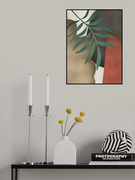 Tropical Abstract Palm Leaf Poster och Canvastavla
