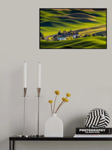 Houses in the Farm Land Poster och Canvastavla
