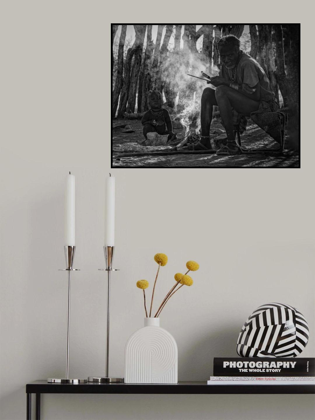 Grandpa &amp; Grandson Poster och Canvastavla