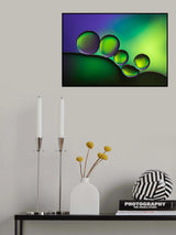 Bubbles in Green and Purple Poster och Canvastavla