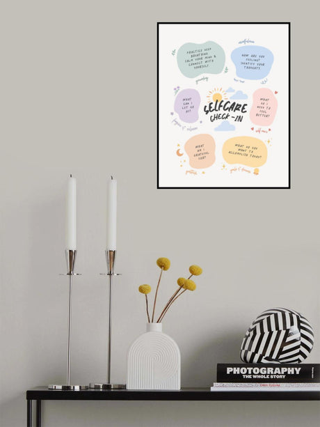 Self Care Checkin Poster och Canvastavla
