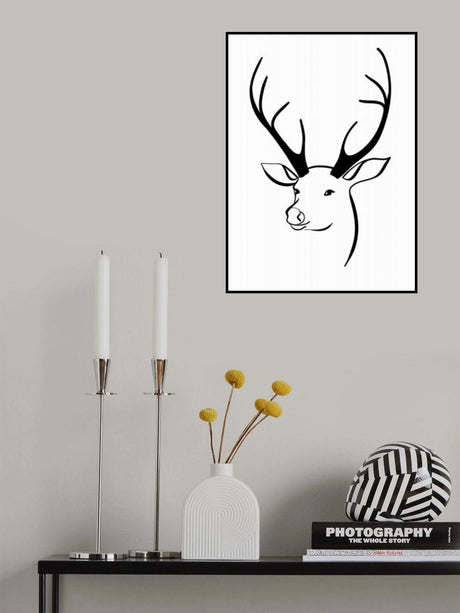 Reindeer head Poster och Canvastavla