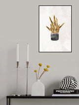 Black and gold house plant 1 Poster och Canvastavla