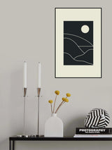 Black Minimal Mountains #1 Poster och Canvastavla