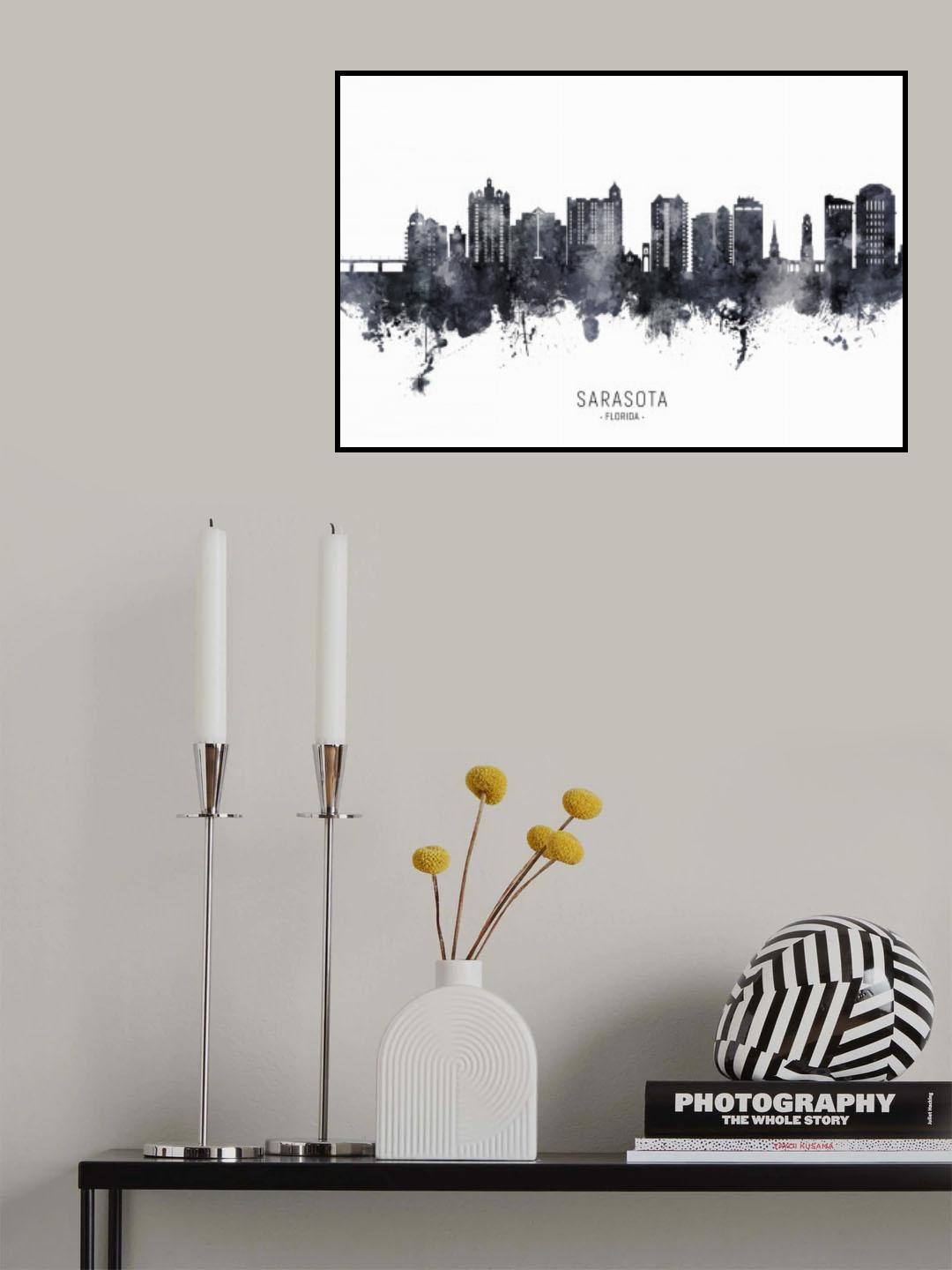 Sarasota Florida Skyline Poster och Canvastavla