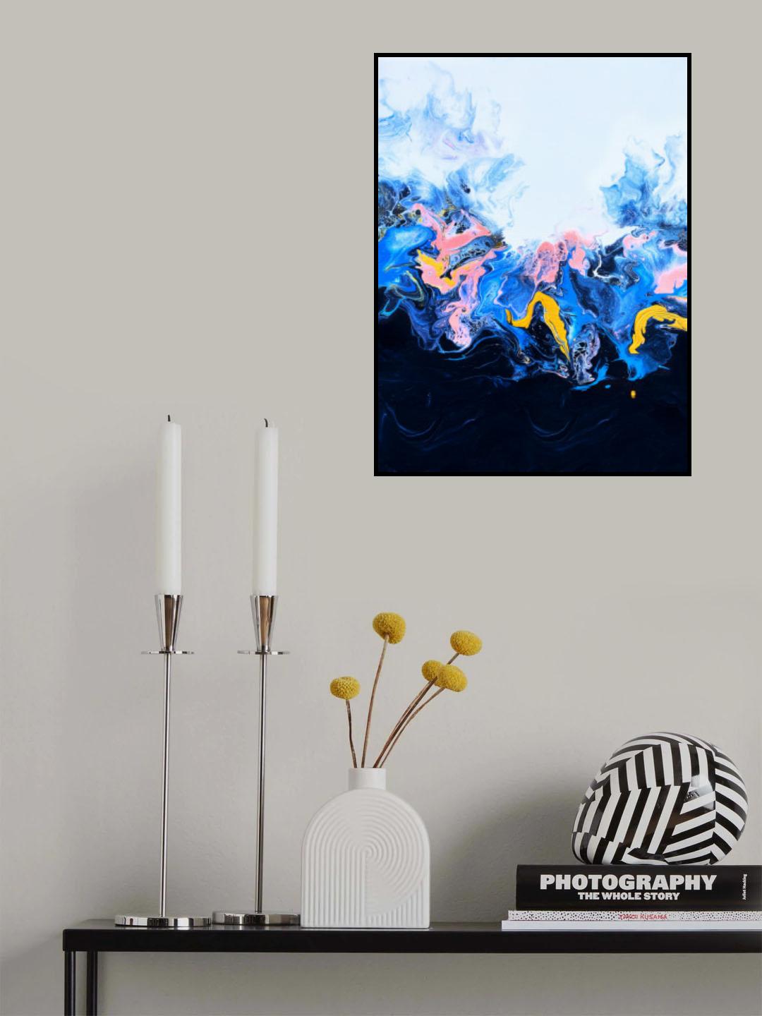 Deep Blue Rainbow Poster och Canvastavla