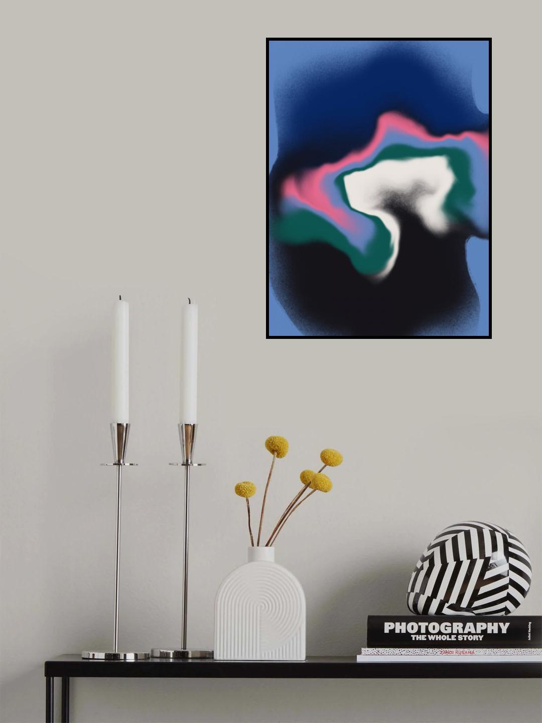 Neon Pink Abstract Liquify Poster och Canvastavla