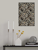 Brown Leafs Pattern Poster och Canvastavla